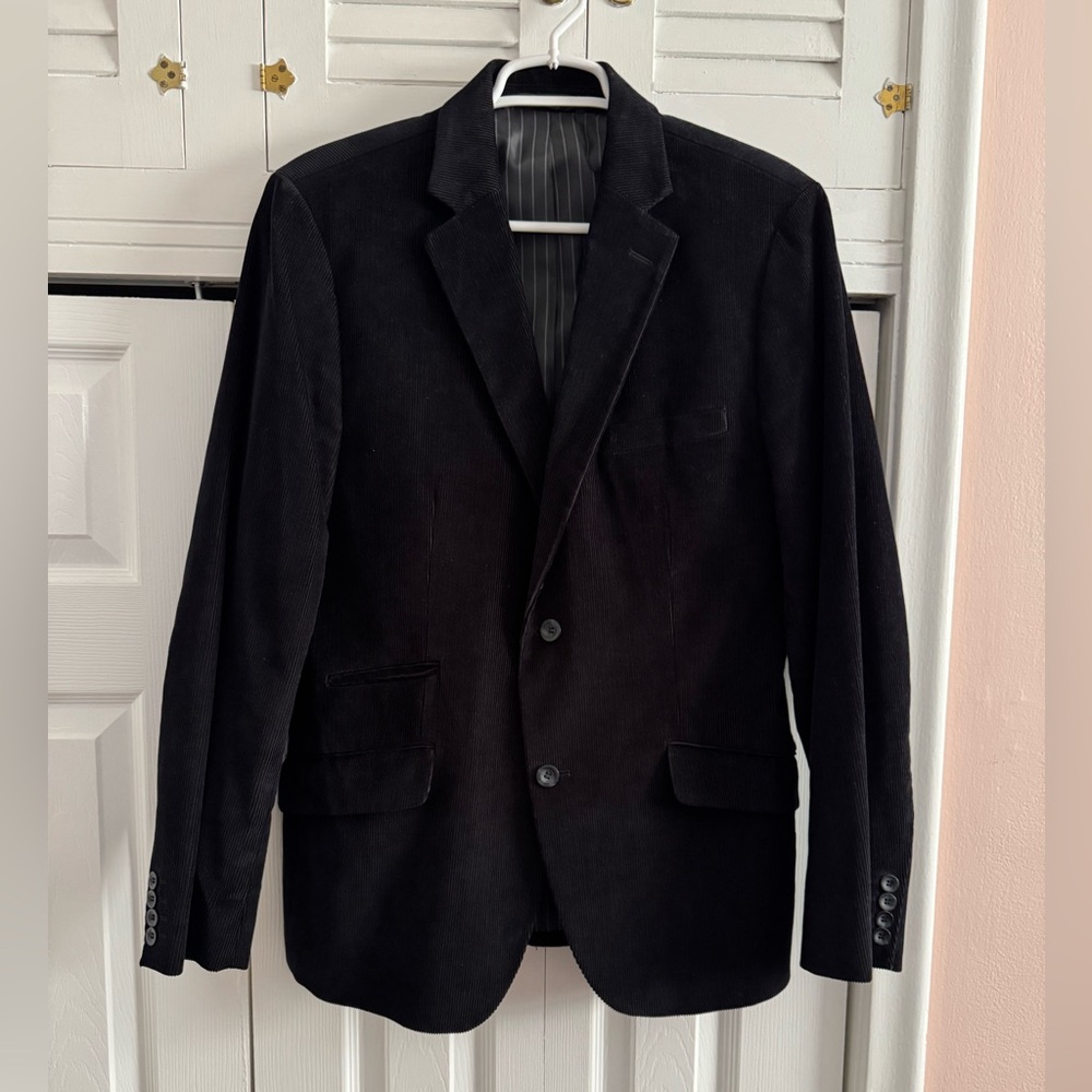 Concepts By Claiborne blazer 2 Button Black Corduroy
Pinstripe Blazer Jacket